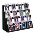 Emfogo 4-tier card display stand with cards arranged for easy viewing
