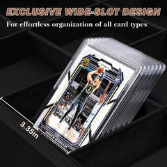 Side grip design enables easy transport of the card sorter