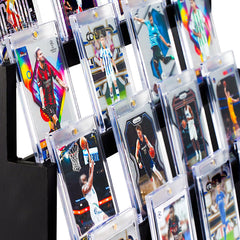 Emfogo graded cards display with deep slots protecting slabs