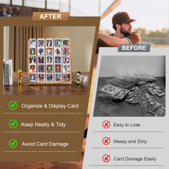 Emfogo rustic wood finish enhances the aesthetic of your card collection.
