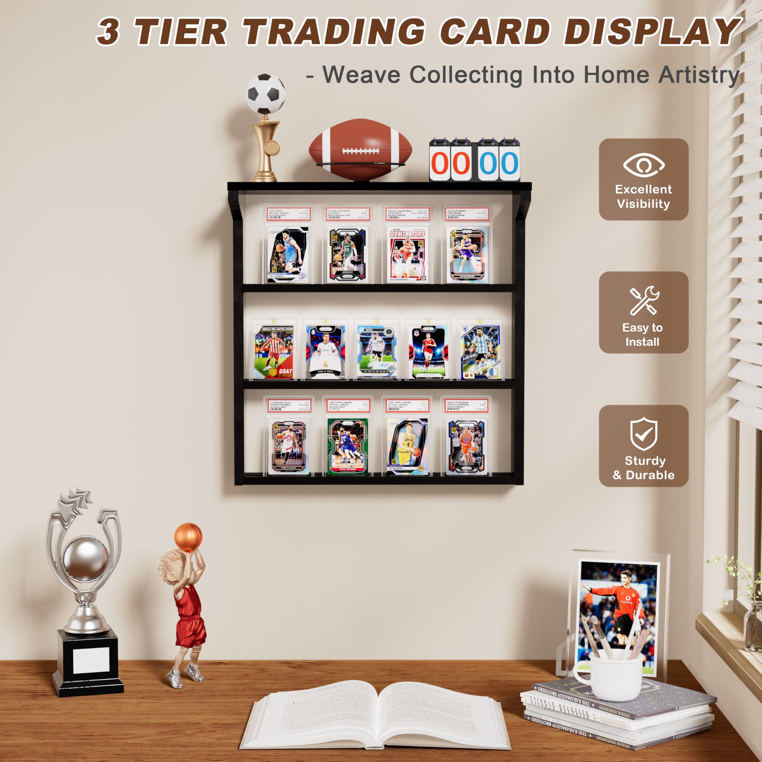Emfogo stand holds graded PSA/BGS cards securely for display