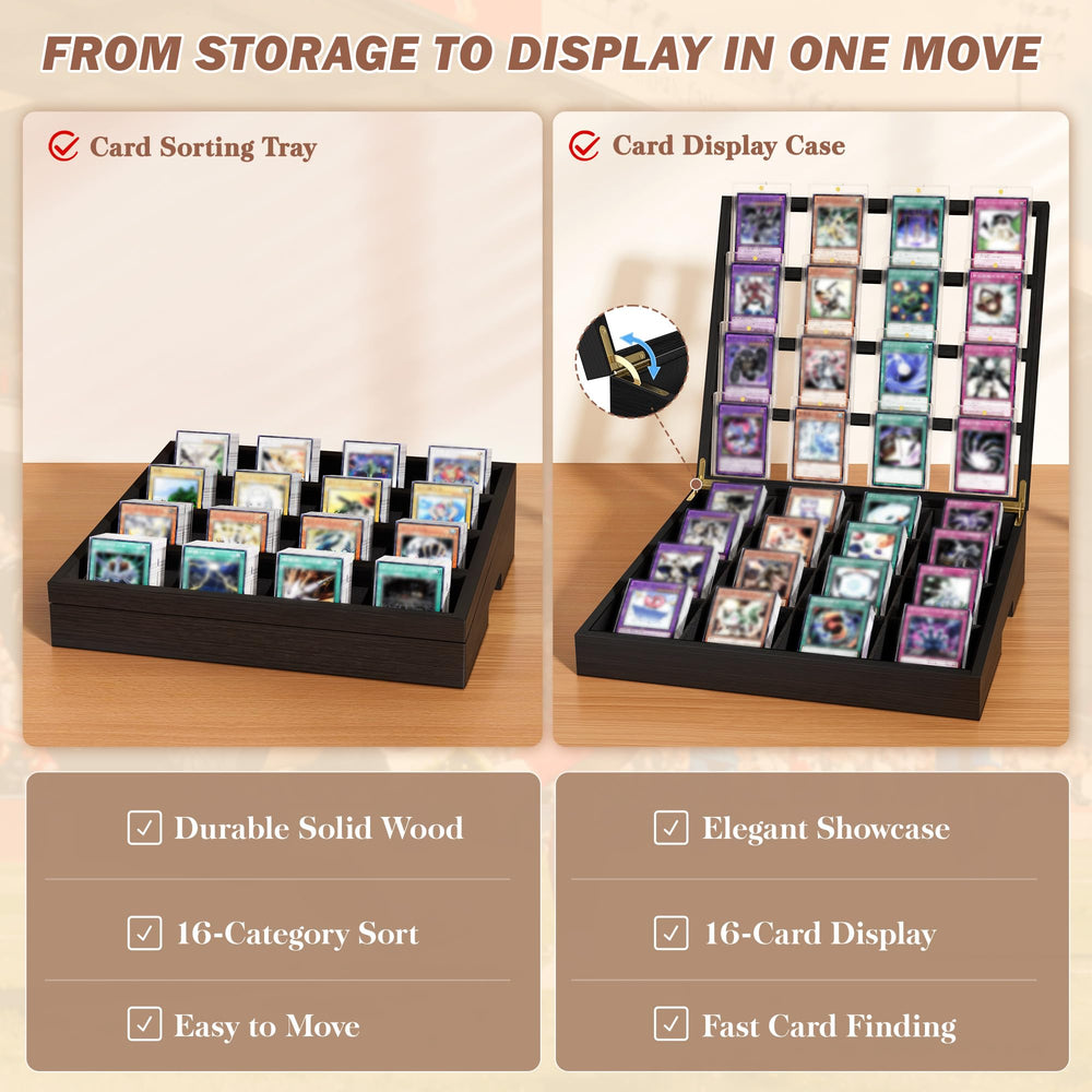 Accommodates unsleeved cards, top loaders, and magnetic holders