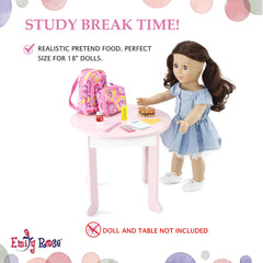 Emily Rose accessories scene for 18-inch dolls, showcases a complete classroom play setup.