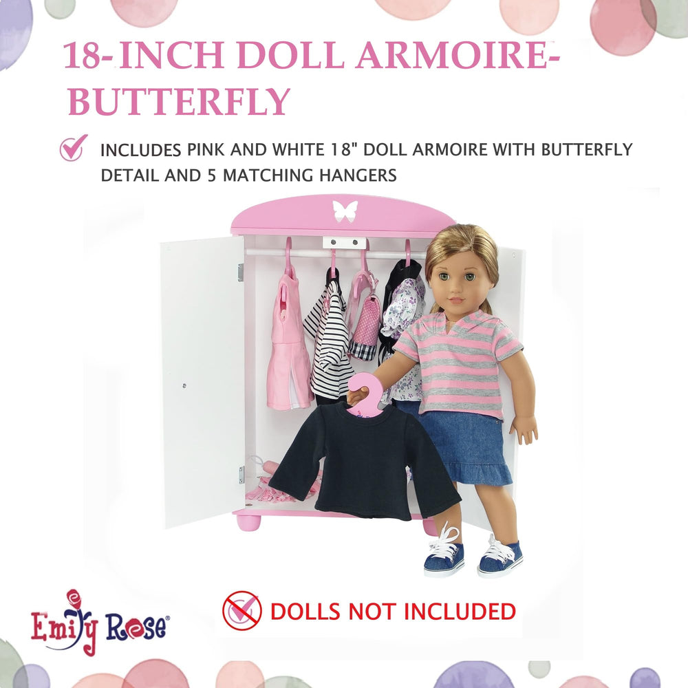 Emily Rose closed-doors-doll-closet keeps dresses wrinkle-free between play sessions.