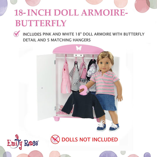 Emily Rose closed-doors-doll-closet keeps dresses wrinkle-free between play sessions.