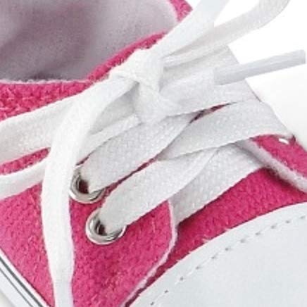 Emily Rose sneakers featuring metal grommets for secure laces and style.