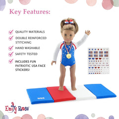Emily Rose patriotic hair bow complements the outfit with coordinated styling