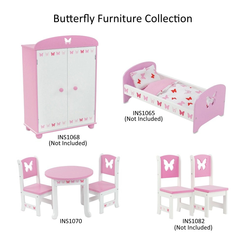 Emily Rose butterfly accents add a playful focal point