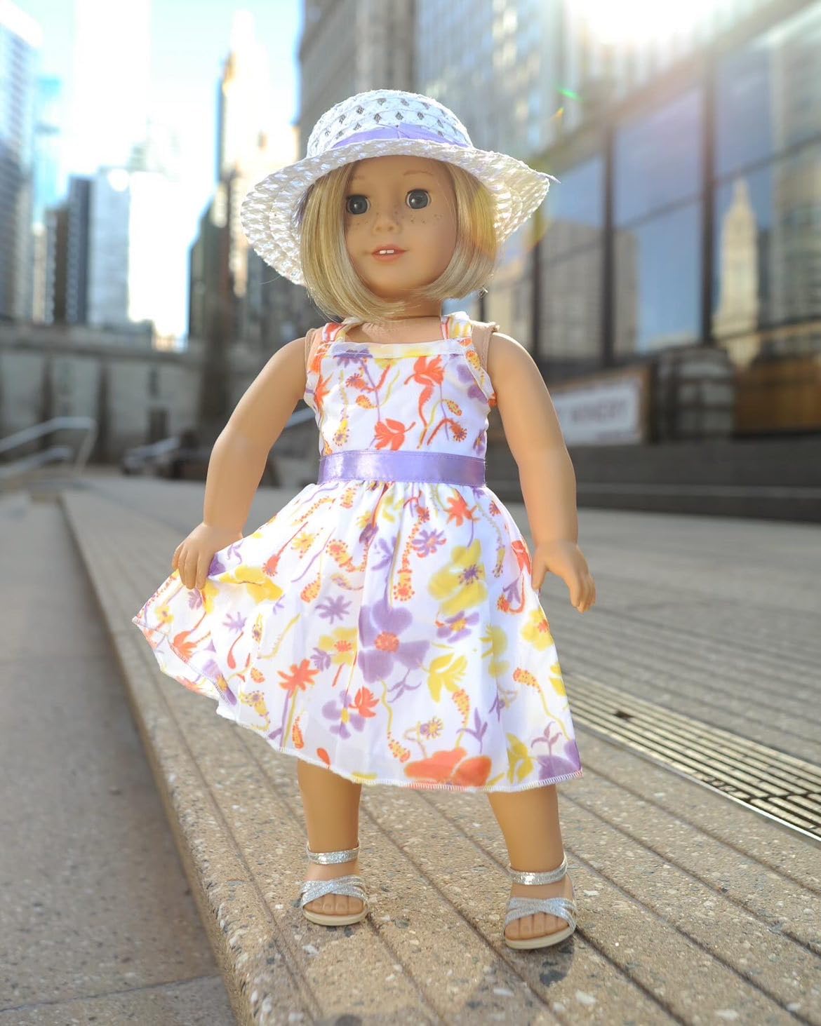 Emily Rose tea-length doll dress ideal for spring parties
