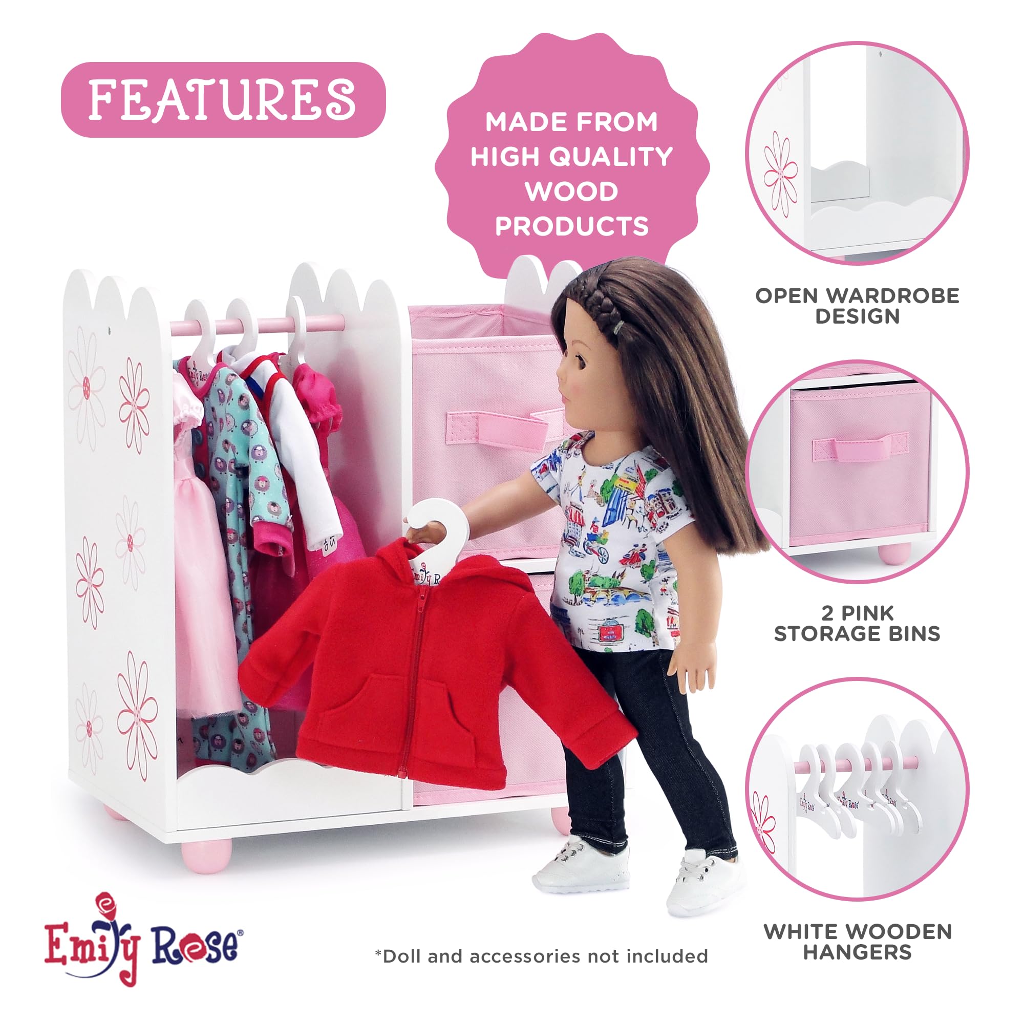 Emily Rose universal doll compatibility promotes versatile wardrobe setups
