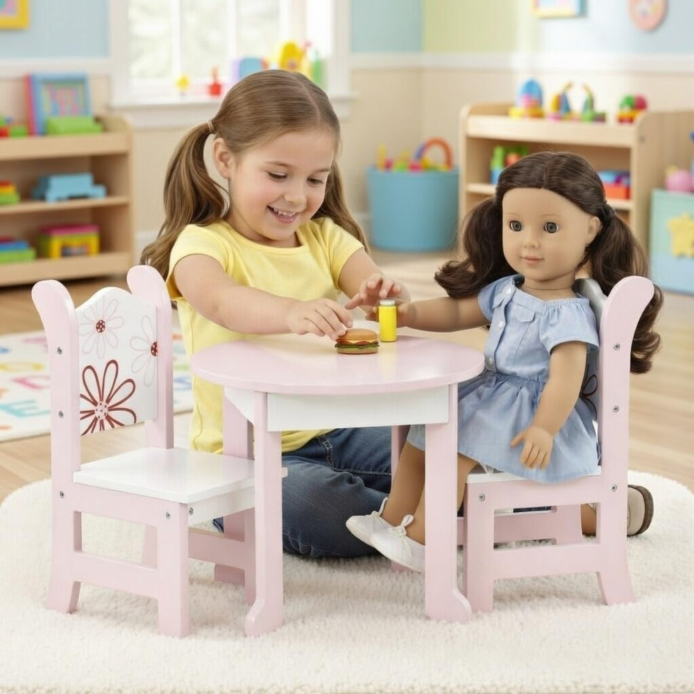 Emily Rose wooden doll furniture, sturdy construction for long-lasting play.