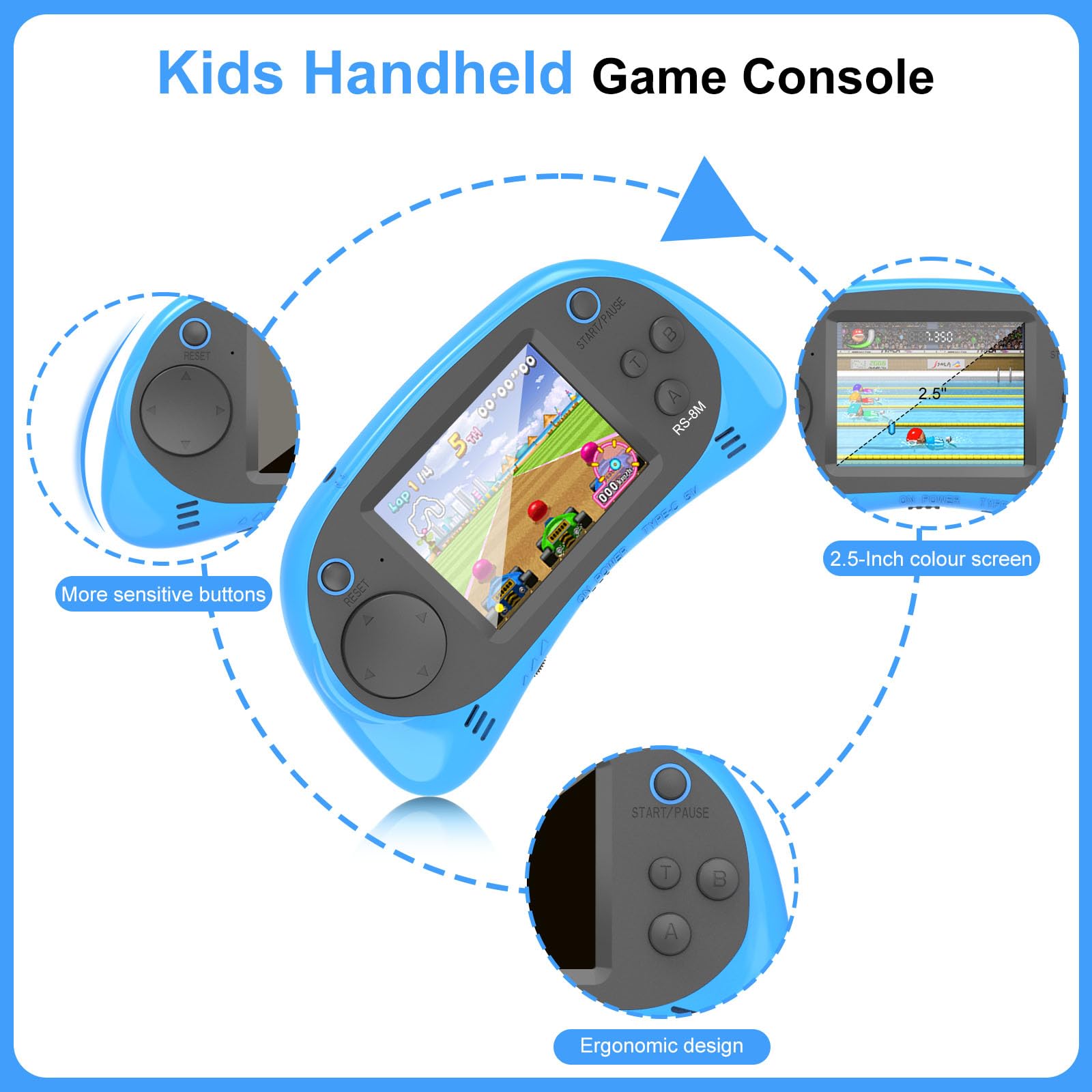 E-MODS GAMING handheld in use during commute for quick fun.