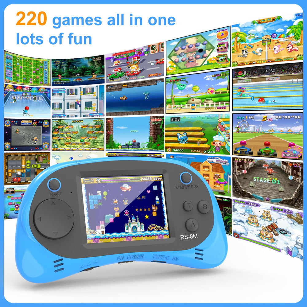 E-MODS GAMING screen display highlights 220 classic games.