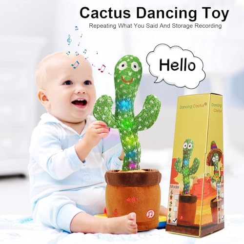 Emoin cactus toy stands 12.6 inches tall for versatile display