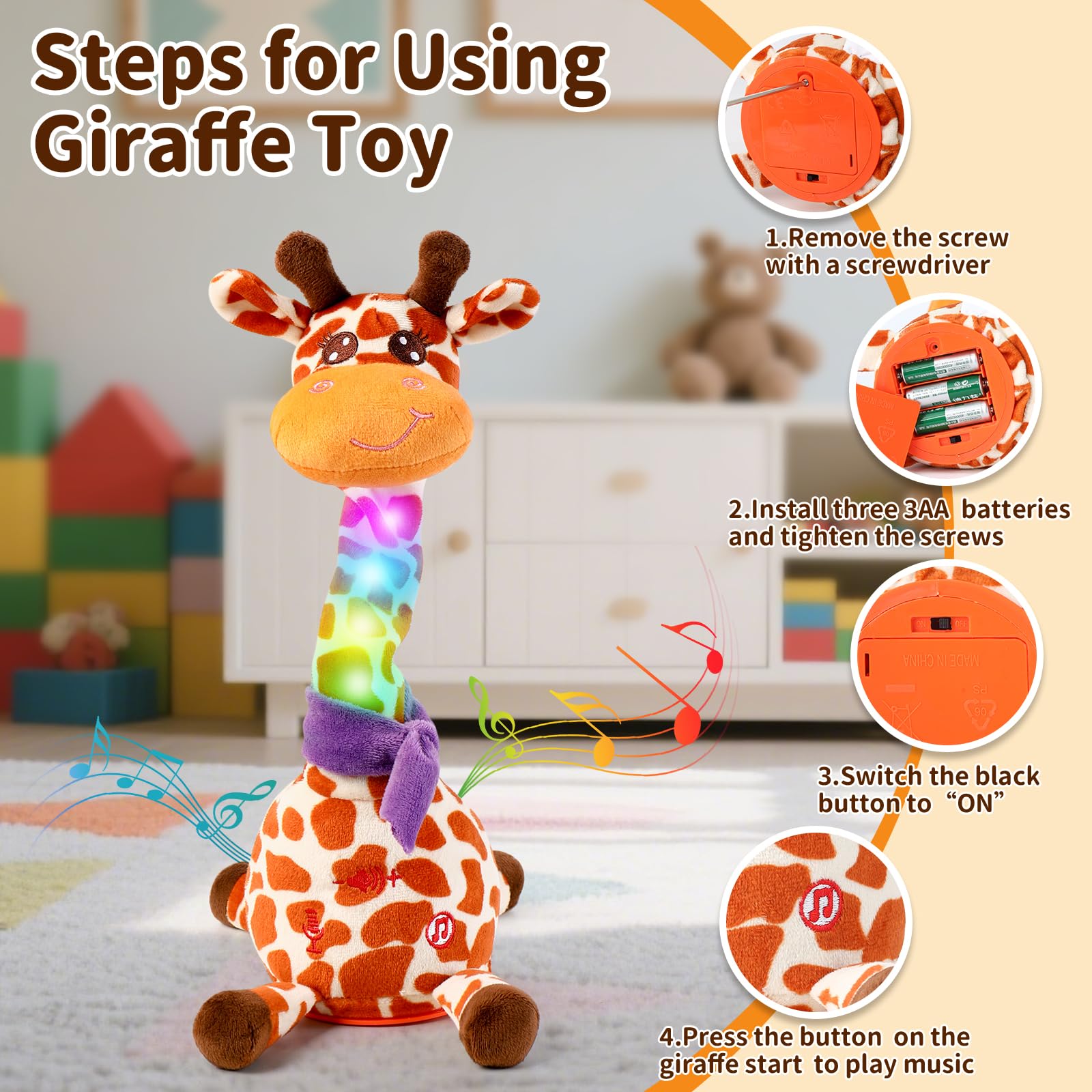 Emoin giraffe toy makes a thoughtful gift for babies and toddlers.