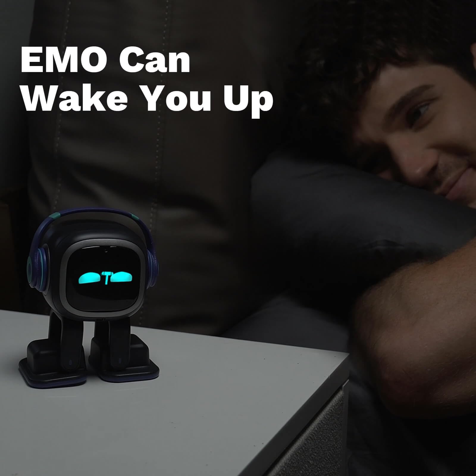 EMOPET AI Desk Robot Companion app connection screen showing interactive activities.