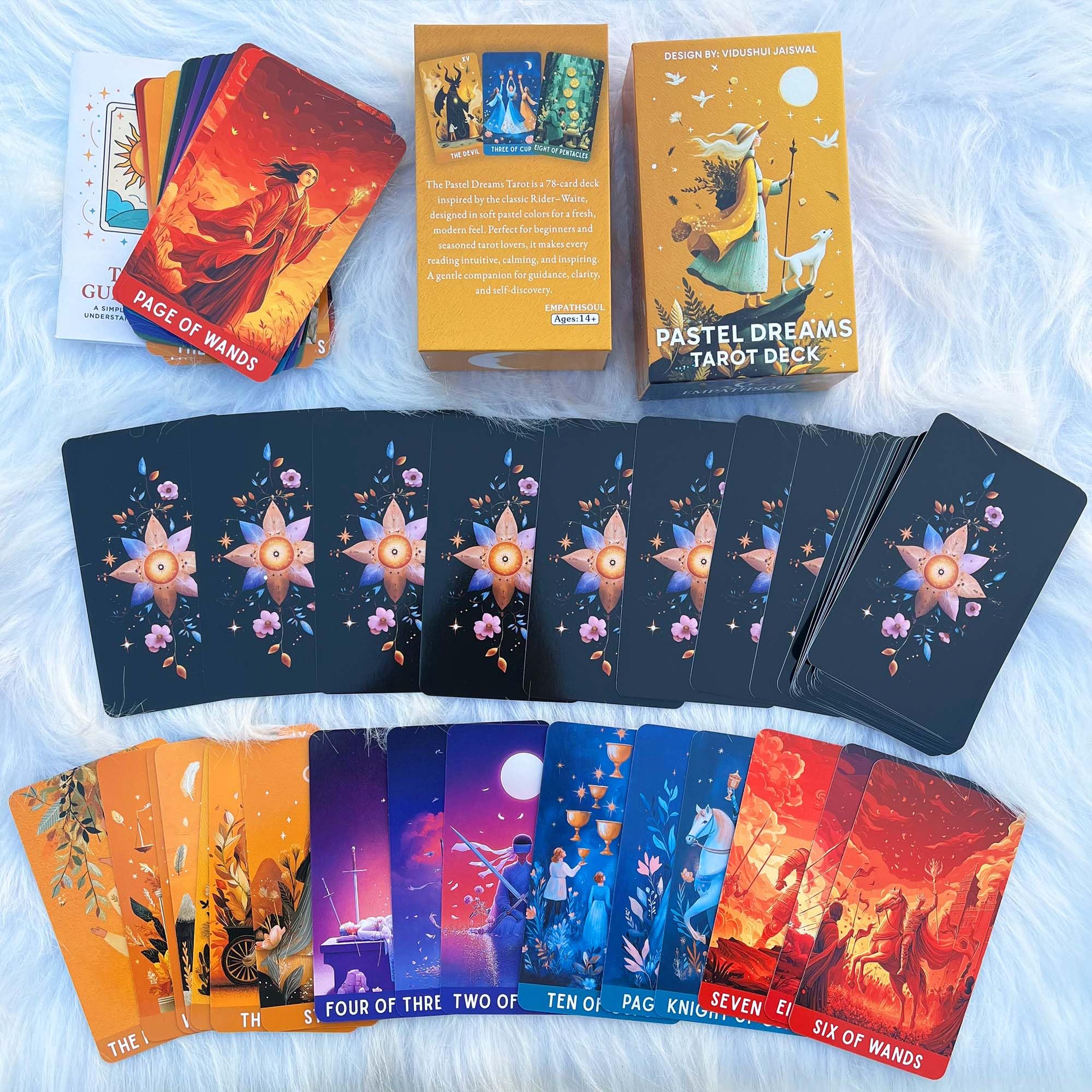 EmpathSoul Pastel Dreams deck 78 cards in a compact, portable package