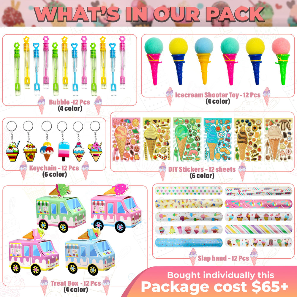 Empire Party Supply ice cream truck gift boxes create festive favor packaging