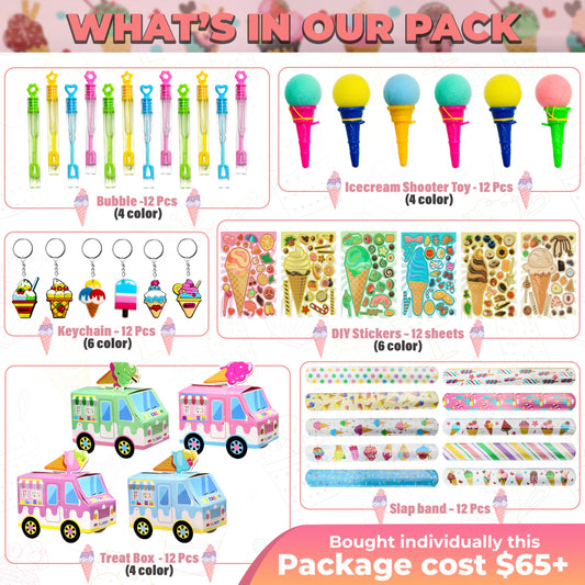 Empire Party Supply ice cream truck gift boxes create festive favor packaging