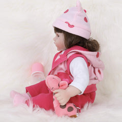 ENADOLL Polka Dot Giraffe doll hair detail for styling and care