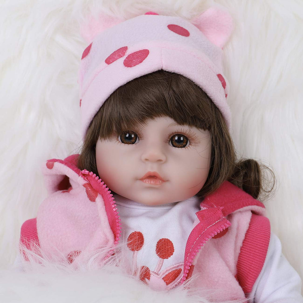 ENADOLL Polka Dot Giraffe doll weighted body adds lifelike heft