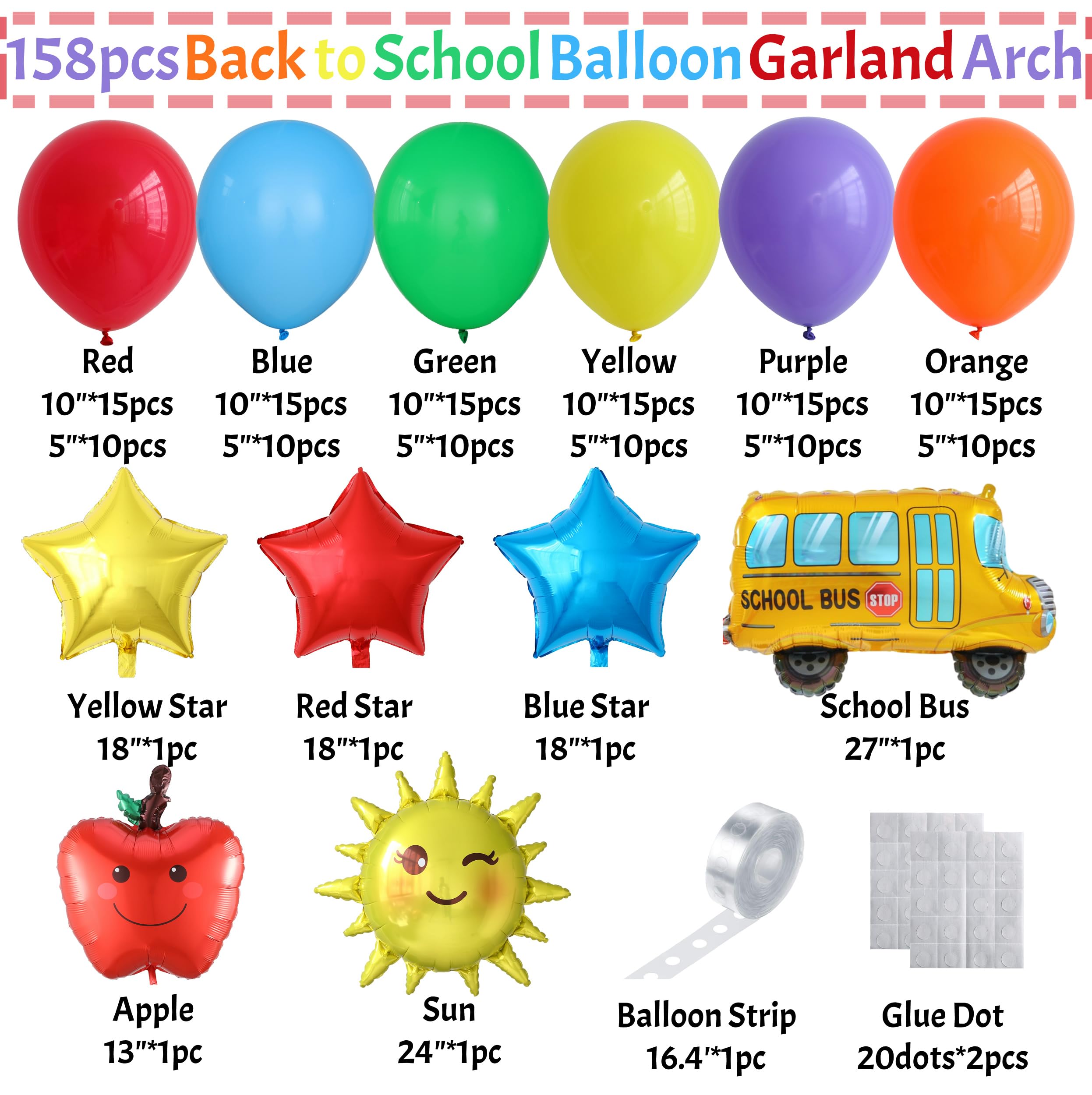 Enanal apple foil balloon adds a playful school-themed focal point