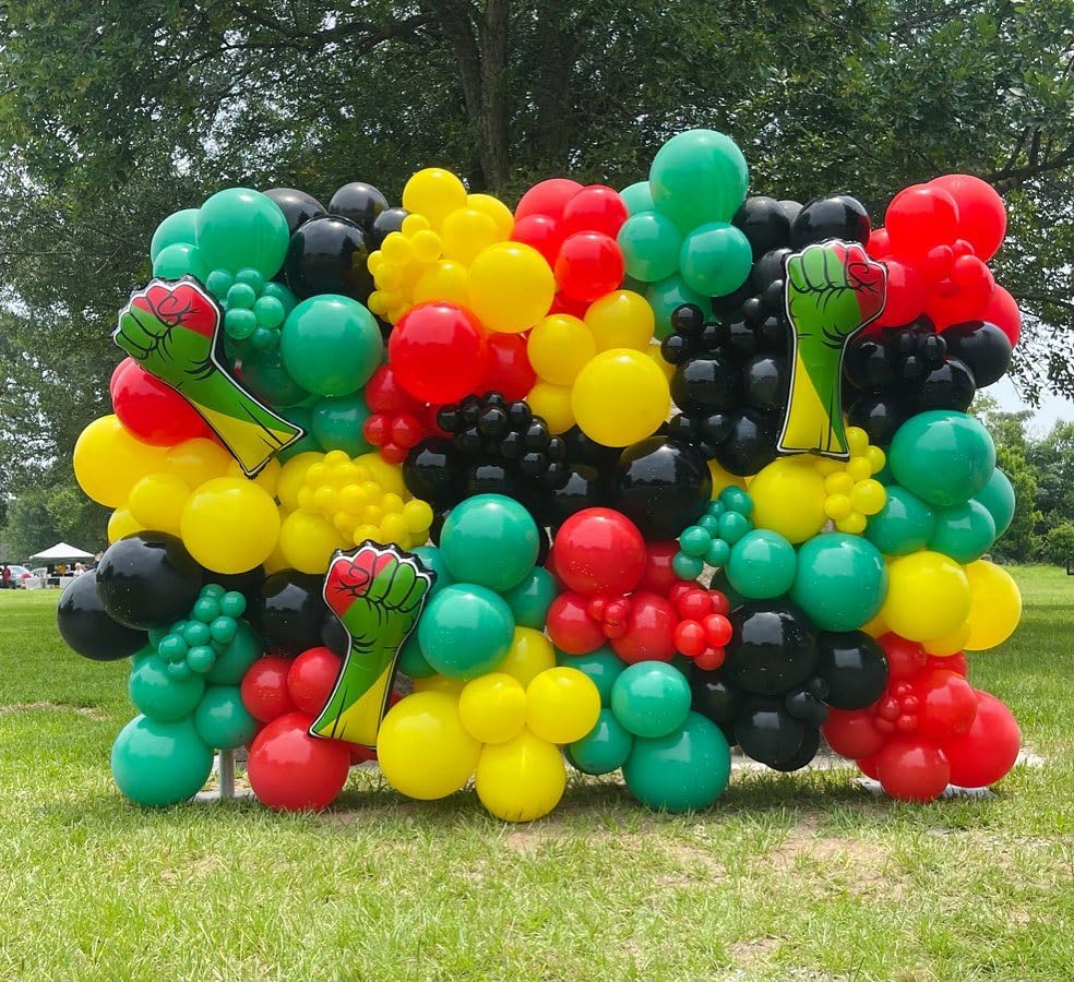 Enanal 10-inch yellow balloon brightens Juneteenth decor
