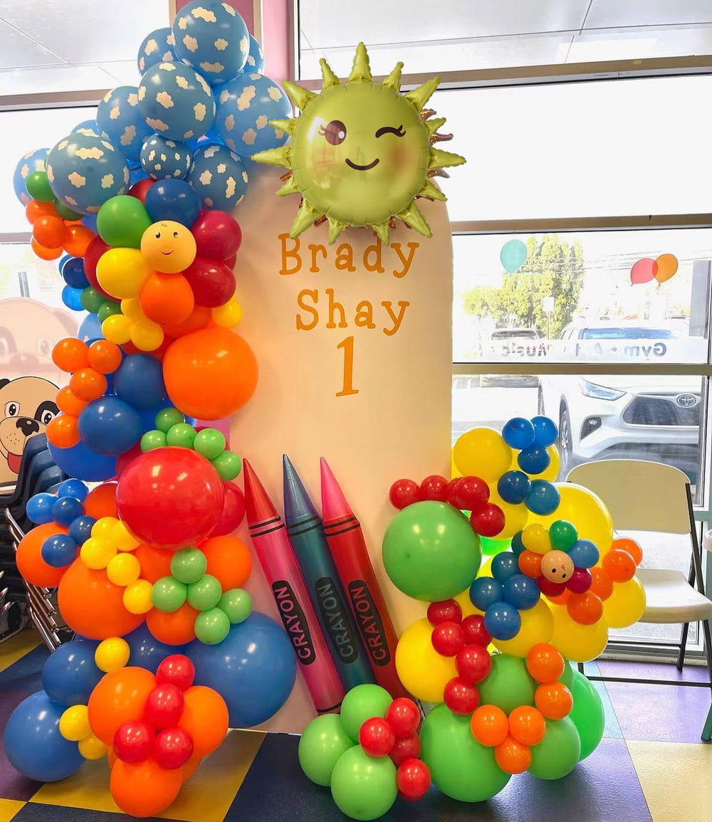Enanal multi-color latex balloon mix creates versatile garlands and arches