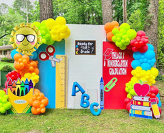 Enanal star foil balloons bring celebratory sparkle to any back-to-school setup