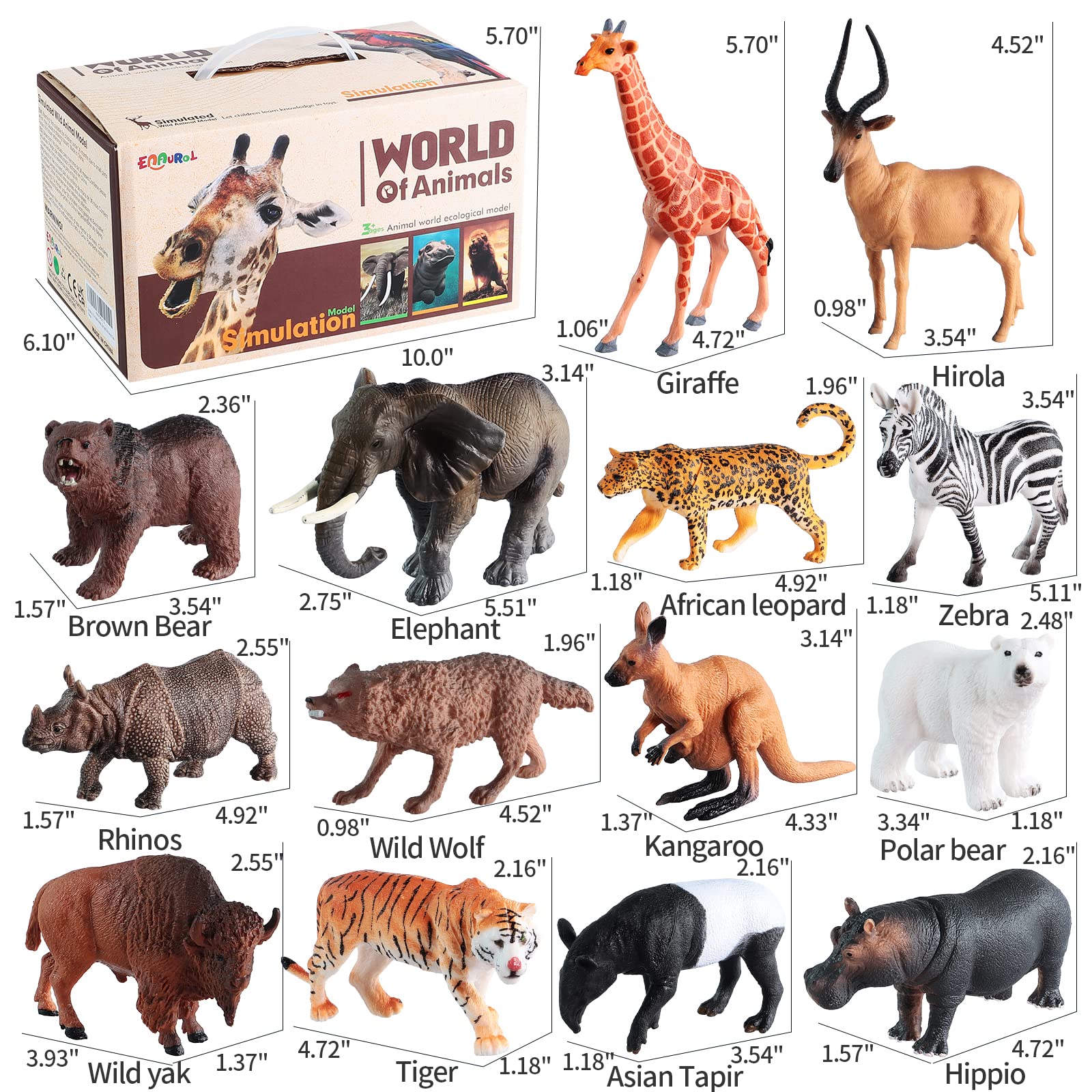 EnAuRoL jungle playset trees create realistic habitat scenes for explorative learning.