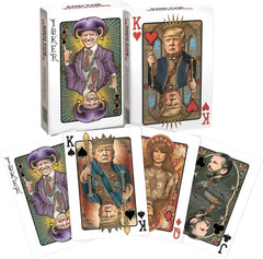 END THE WOKENESS Trump Family poker deck front with vivid imagery for lively game nights.