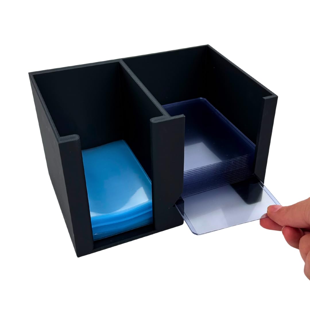 EnderToys CardCare Lite black toploader dispenser for fast sleeve access.