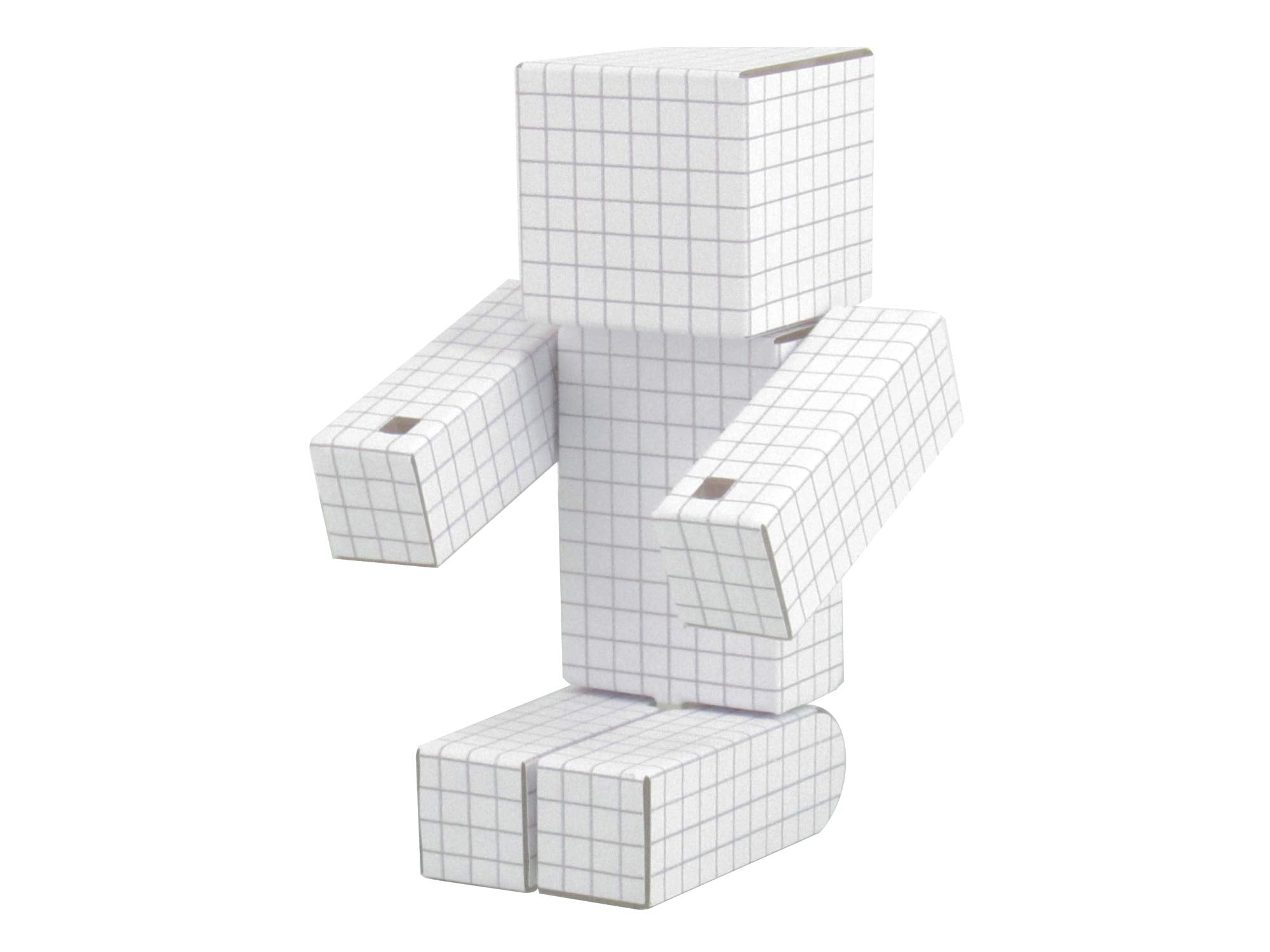 EnderToys Color-in Customizable Action Figure cape view emphasizes mystery design for imagination.