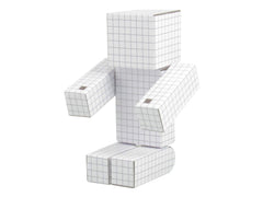 EnderToys Color-in Customizable Action Figure cape view emphasizes mystery design for imagination.