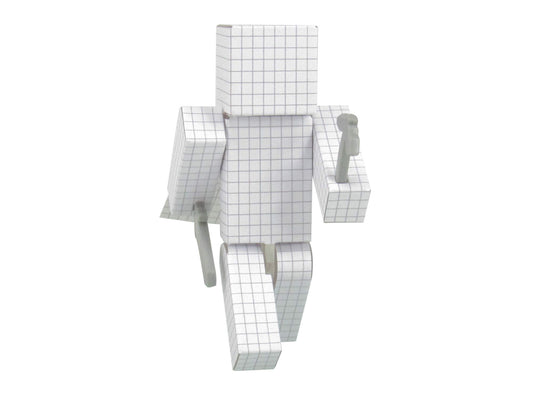 EnderToys Color-in Customizable Action Figure decal detail highlights durable, waterproof finish.