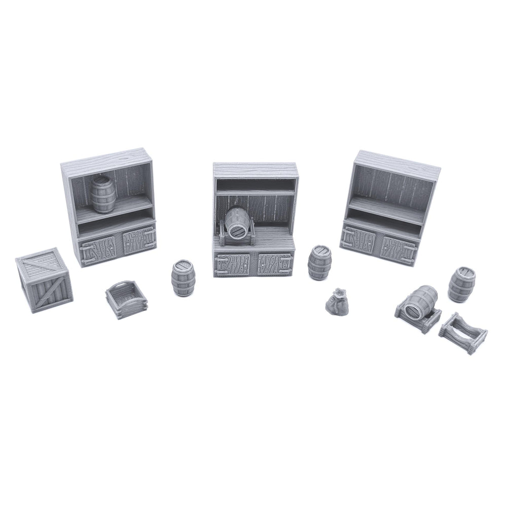 EnderToys tavern wall shelves and decor adds period flavor to campaigns