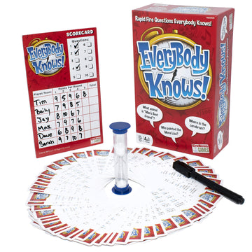 Endless Games Everybody Knows 2018 edition box and cards for quick trivia fun