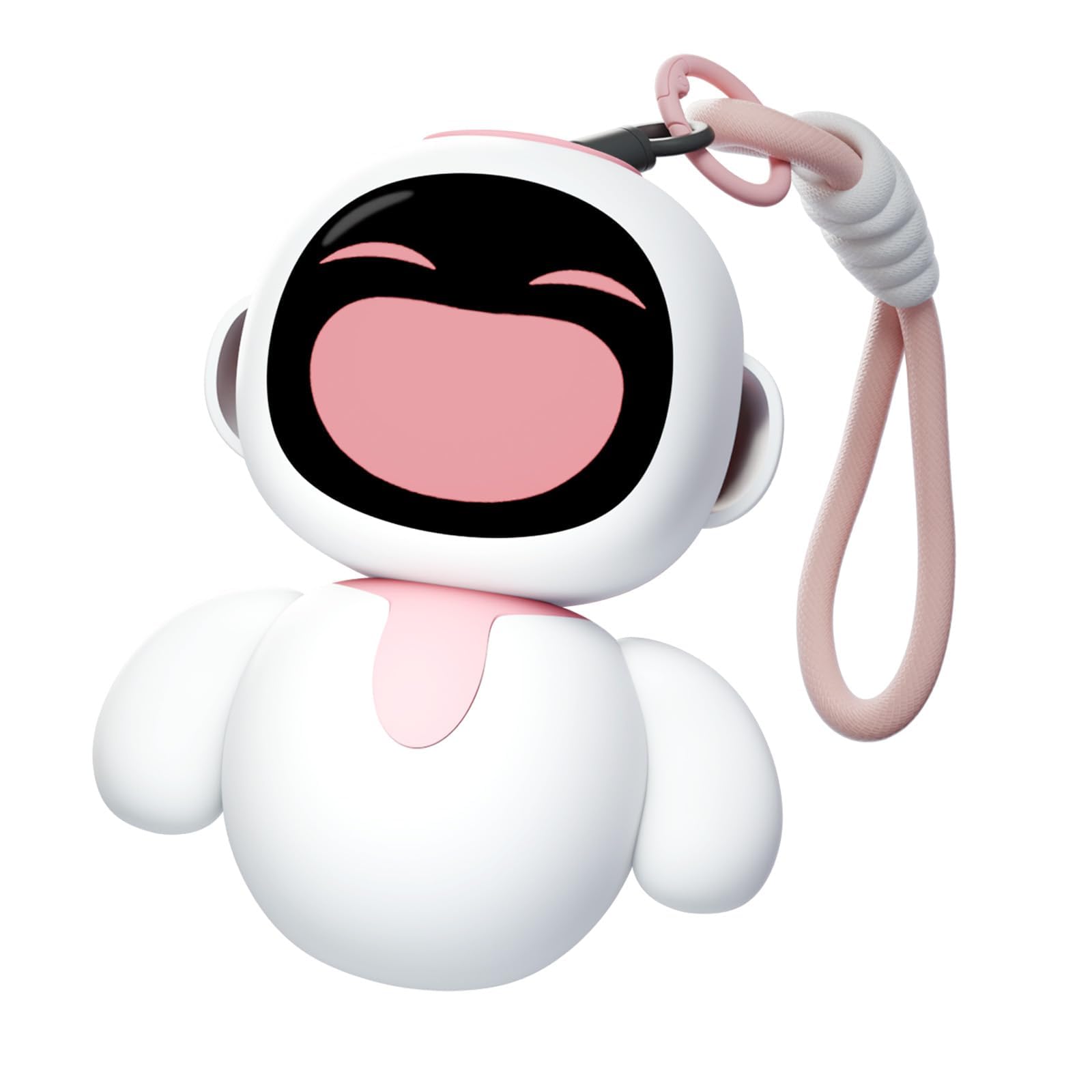 ENERGIZE LAB Eiliko coral pink clip showing a vivid LED face for expressive daily moments.