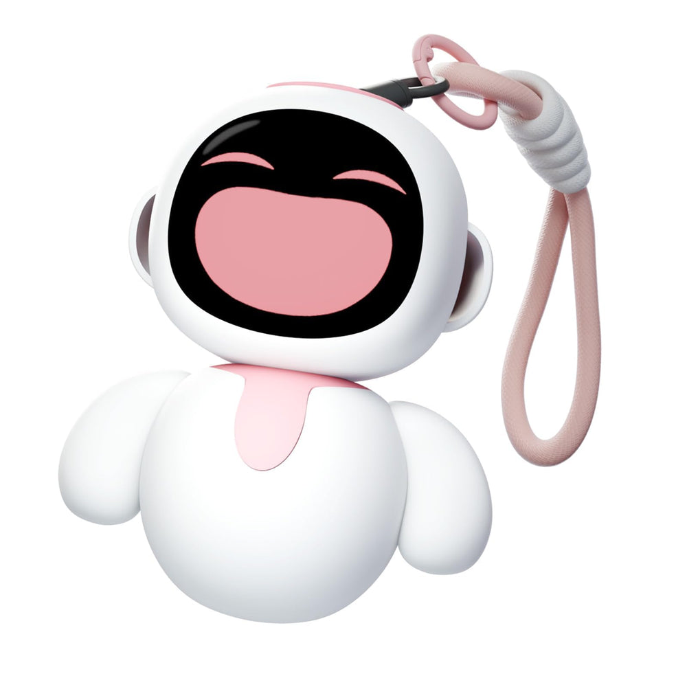 ENERGIZE LAB Eiliko coral pink clip showing a vivid LED face for expressive daily moments.
