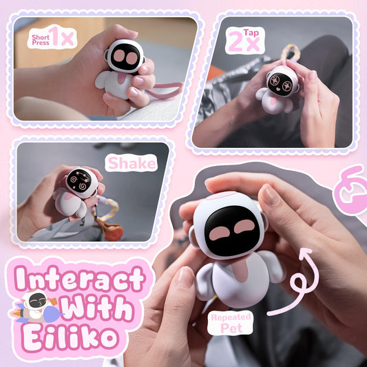 ENERGIZE LAB Eiliko LED face display conveying moods during chats and interactions.