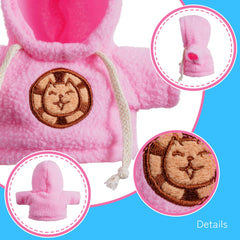 ENERGIZE LAB furry hoodie brown adds warm, tactile detail for varied looks