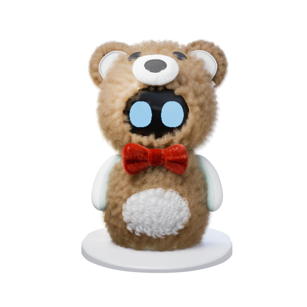 Teddy outfit on Eilik enhances desk ambience and heartwarming interactions.
