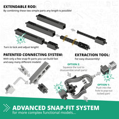 Engino Mechanics gear rack model introduces gears and synchronized motion.