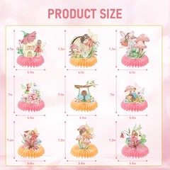 EngoEagle fairy honeycomb centerpiece – butterfly elf figures for playful party decor