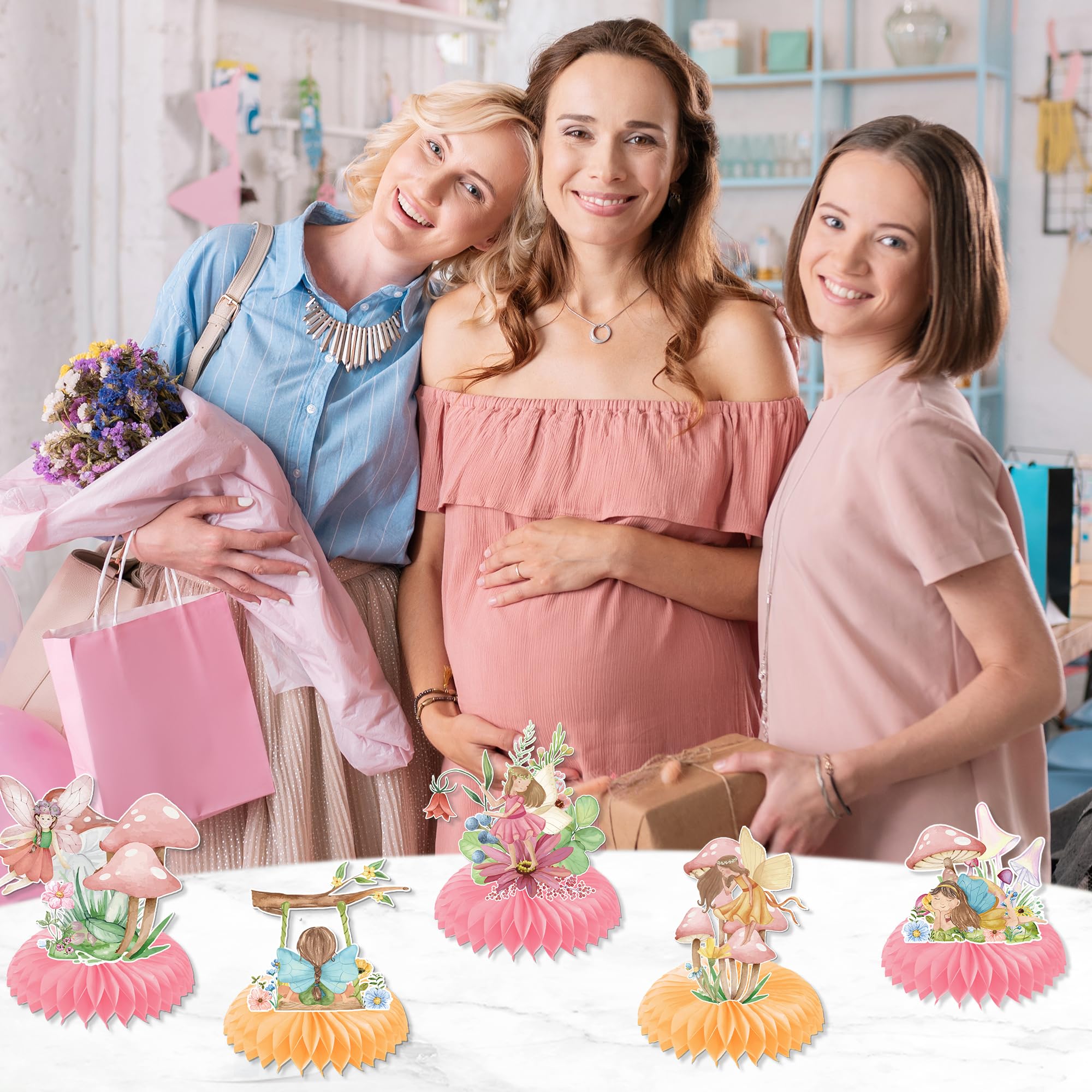 EngoEagle butterfly fairy decor – 9-piece honeycomb for celebrations