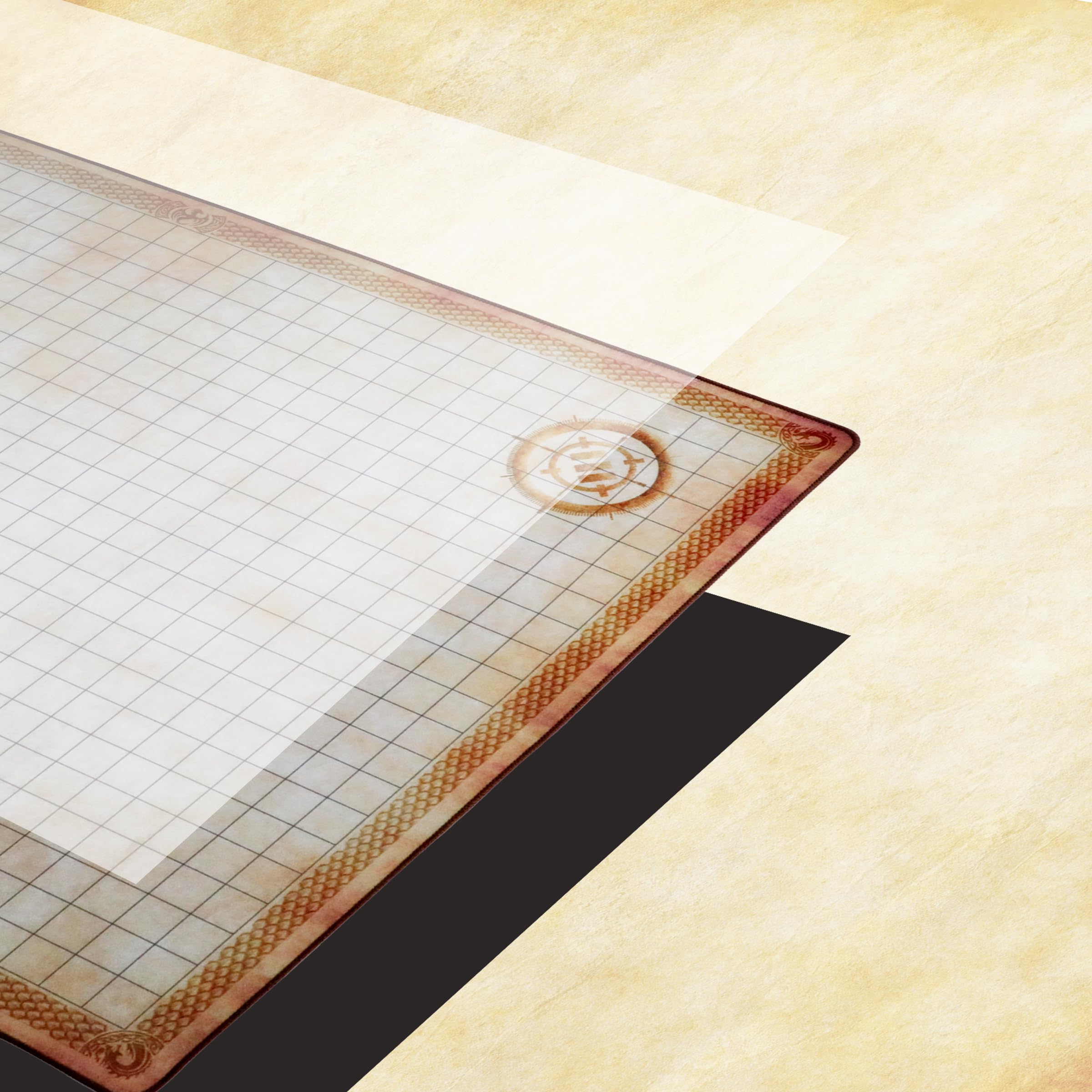 ENHANCE Deluxe RPG Grid Mat stays flat with crease-free performance