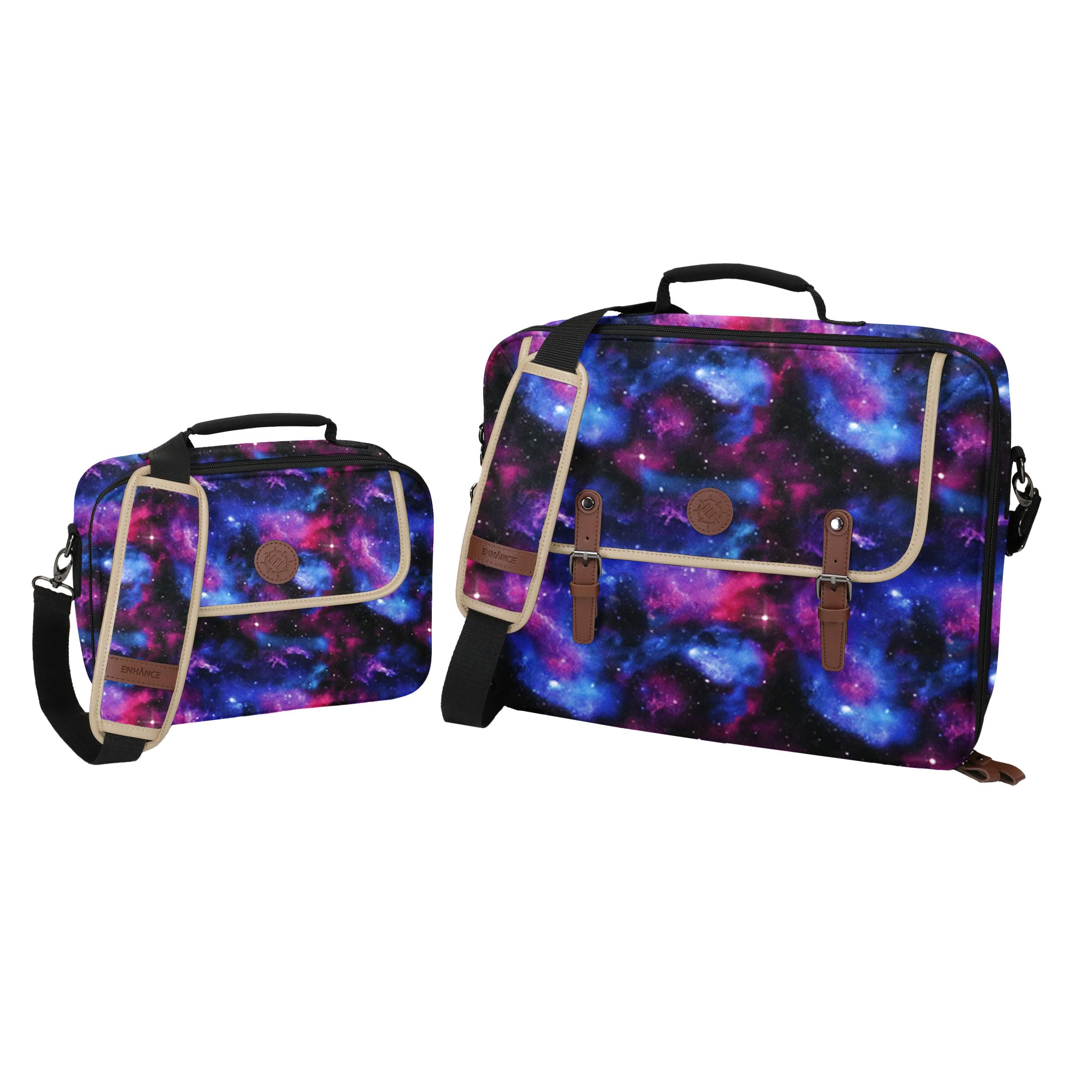 ENHANCE Designer Edition Compact MTG Bag Galaxy leather emblem adds rugged style
