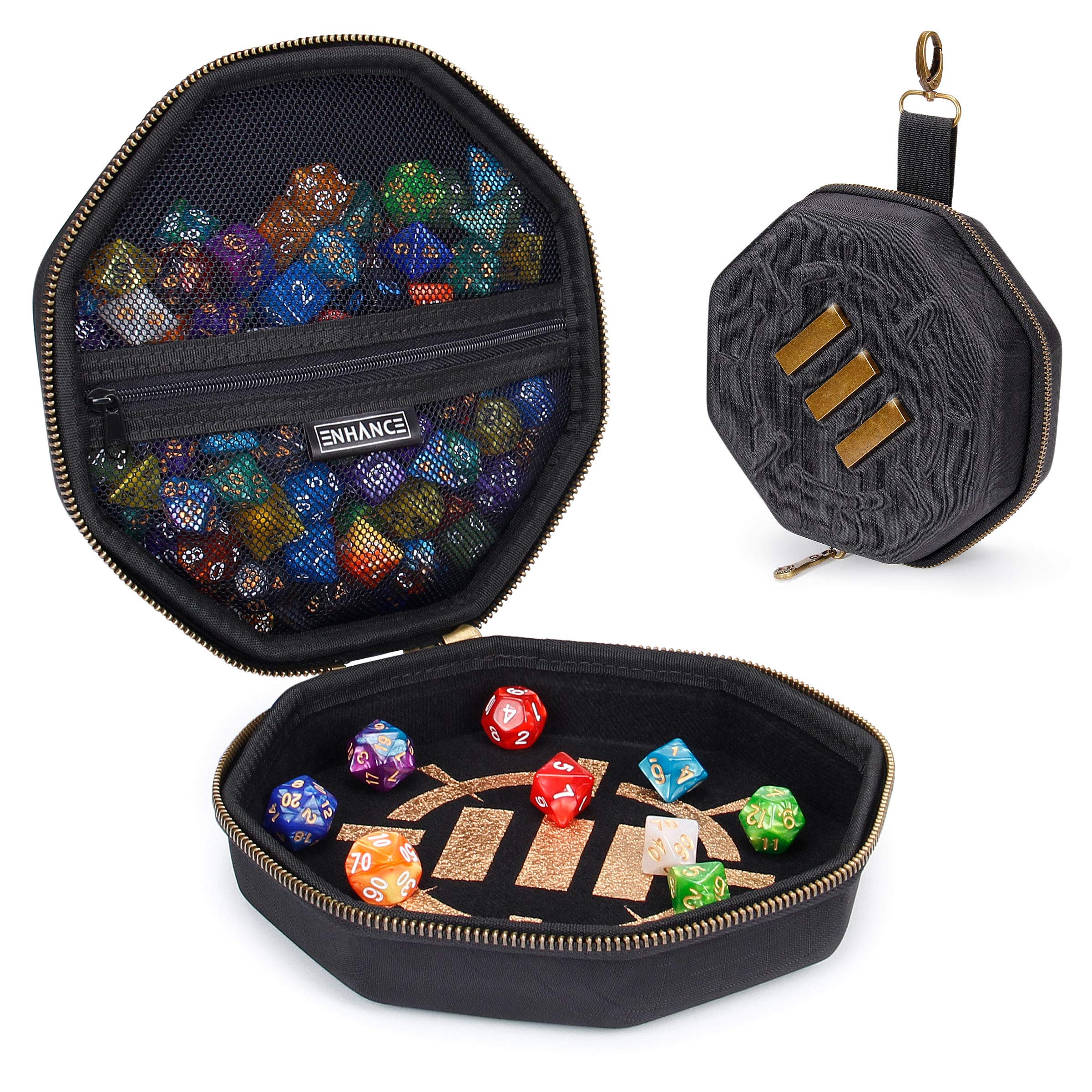 ENHANCE DND Dice Tray and Case with rugged hard-shell exterior for travel protection