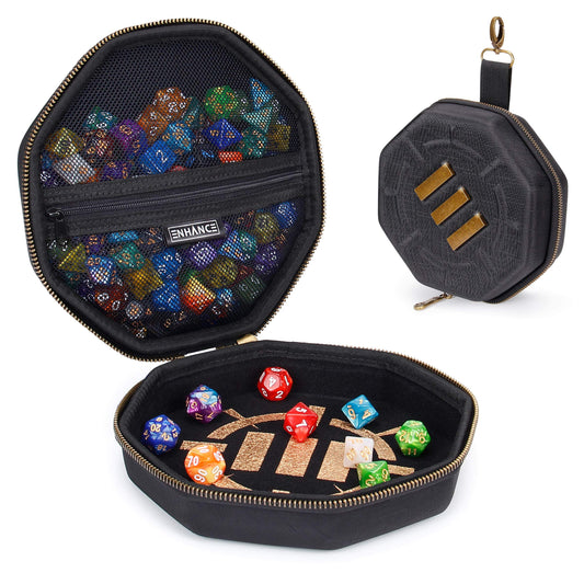 ENHANCE DND Dice Tray and Case with rugged hard-shell exterior for travel protection