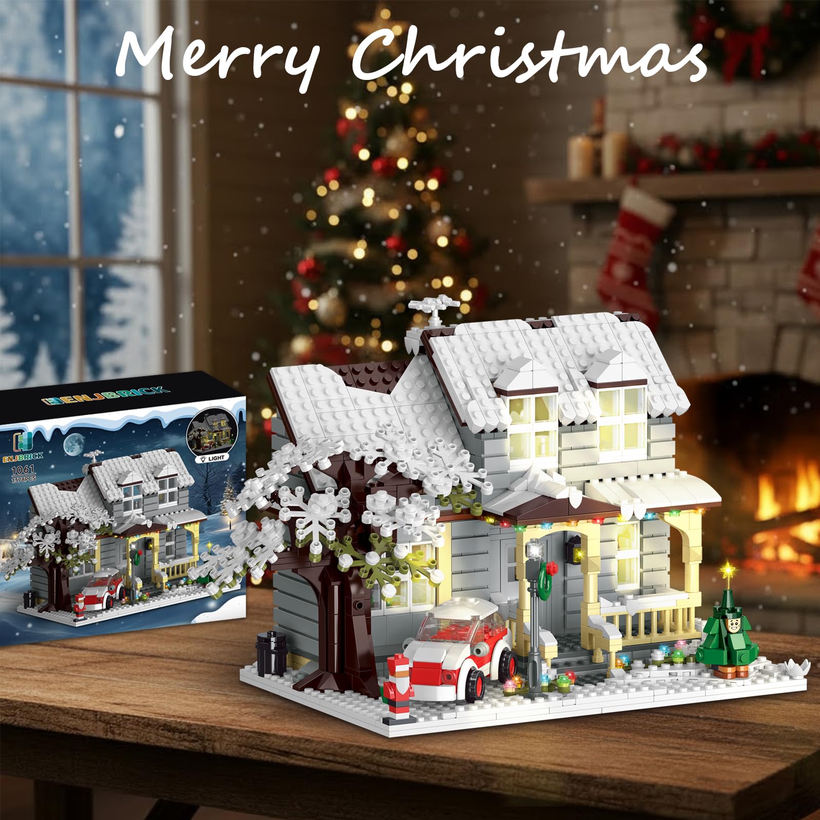 ENJBRICK built-in lights create warm Christmas ambiance